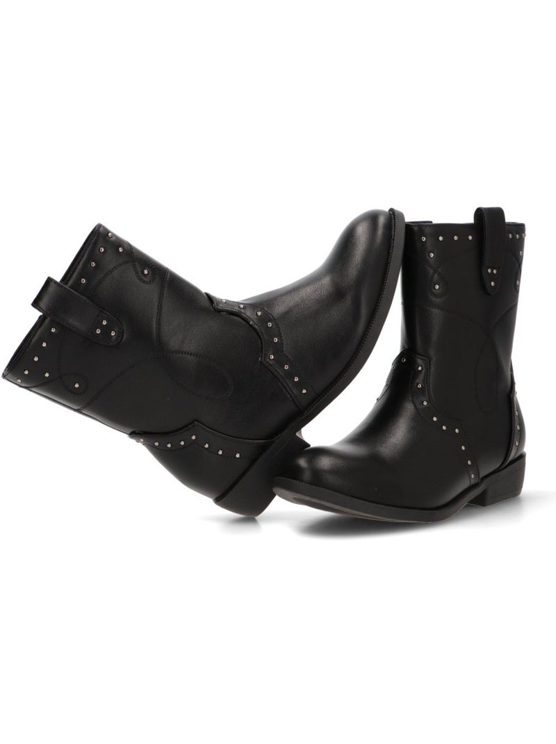 Botin Campero Niña Tacón Medio - Etika Negro - Kiabi