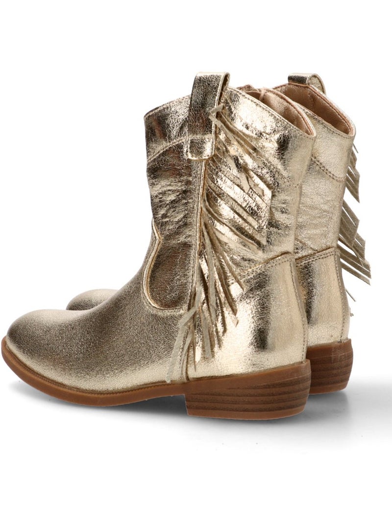 Botin Campero Niña Tacón Medio - Luna Collection Oro - Kiabi