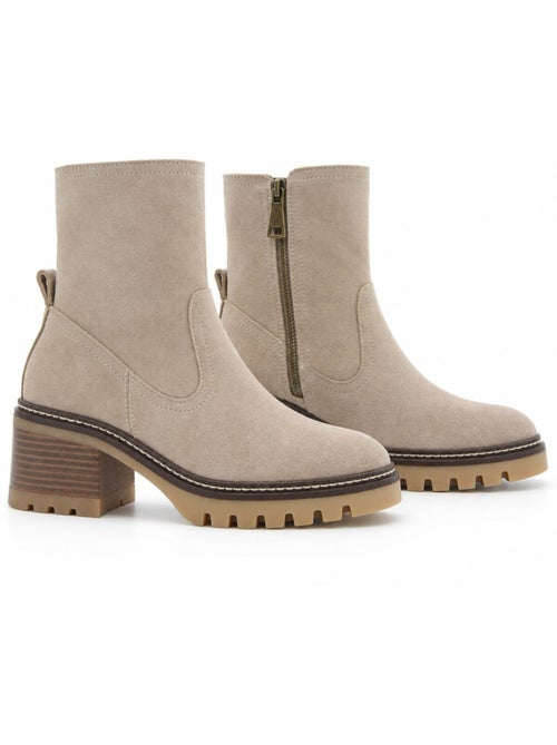 Botin casual cuero purapiel - Kiabi Botin casual cuero purapiel - Kiabi