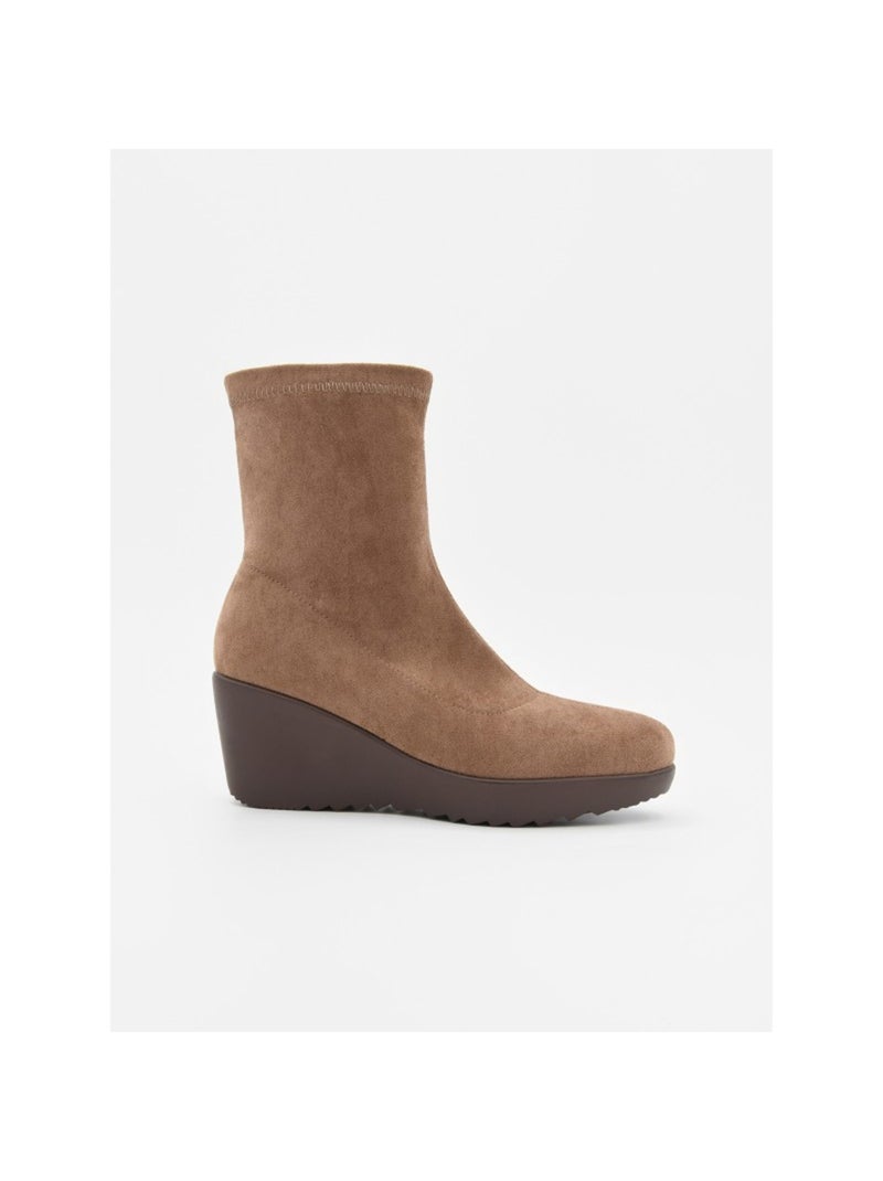 Botin casual cuero purapiel Beige - Kiabi