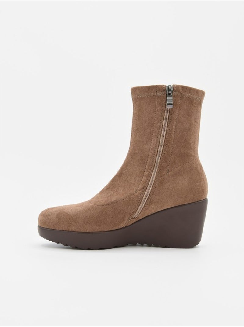 Botin casual cuero purapiel Beige - Kiabi
