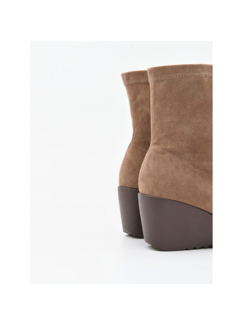 Botin casual cuero purapiel Beige - Kiabi