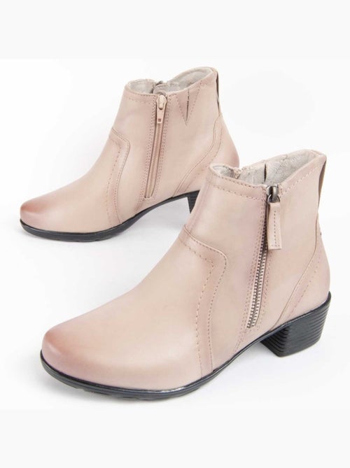 Botin Casual Cuero Purapiel - Kiabi