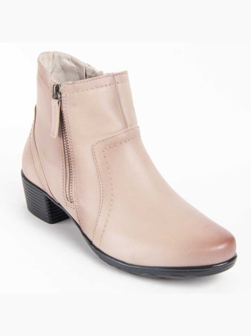 Botin Casual Cuero Purapiel - Kiabi