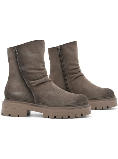 Botin casual cuero purapiel - Kiabi Botin casual cuero purapiel - Kiabi
