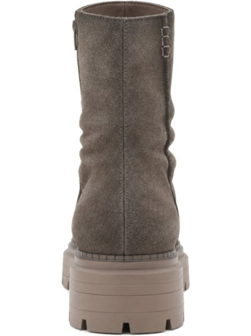 Botin casual cuero purapiel Gris - Kiabi