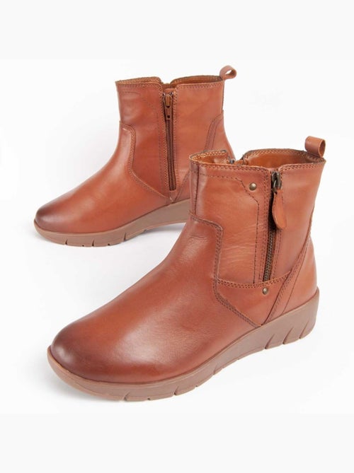 Botin Casual Cuero Purapiel - Kiabi