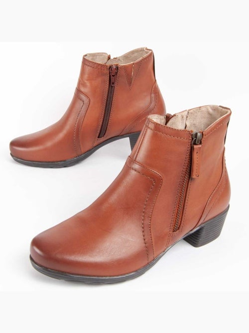 Botin Casual Cuero Purapiel - Kiabi