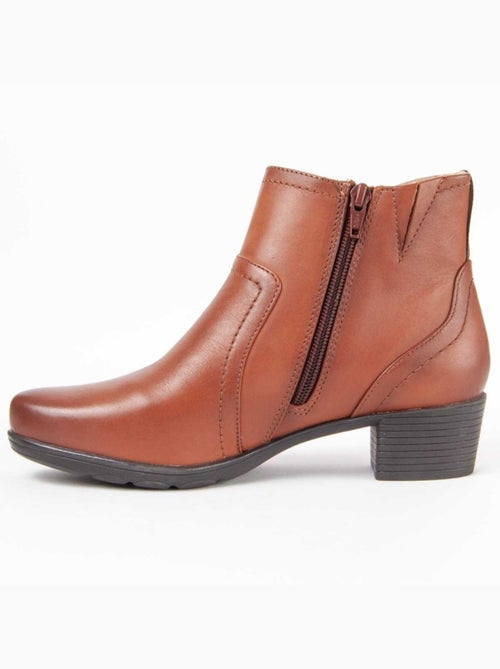 Botin Casual Cuero Purapiel - Kiabi