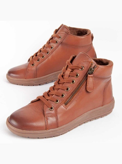 Botin Casual Cuero Purapiel - Kiabi
