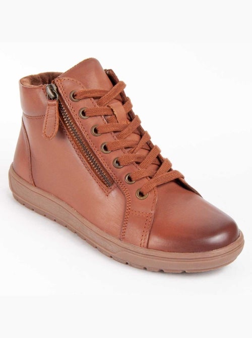 Botin Casual Cuero Purapiel - Kiabi