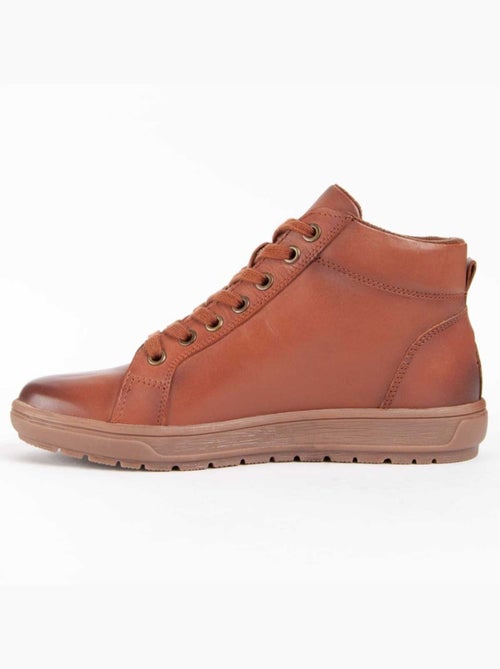 Botin Casual Cuero Purapiel - Kiabi