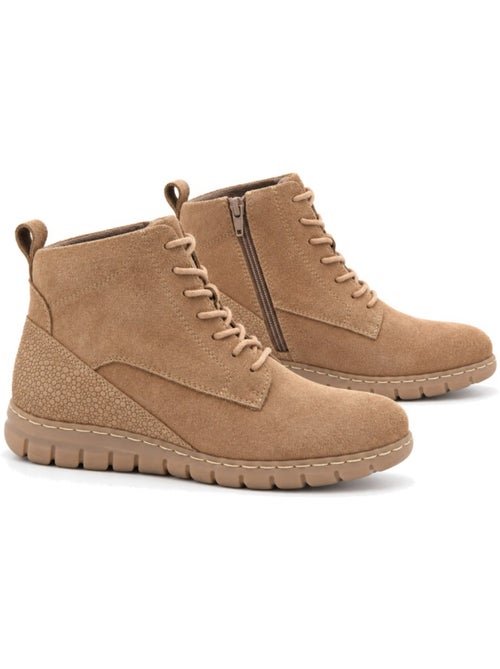 Botin casual cuero purapiel - Kiabi