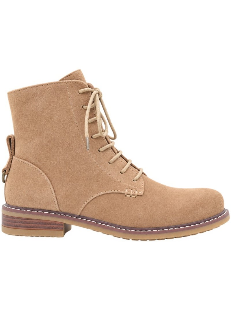 Botin casual cuero purapiel Marrón - Kiabi
