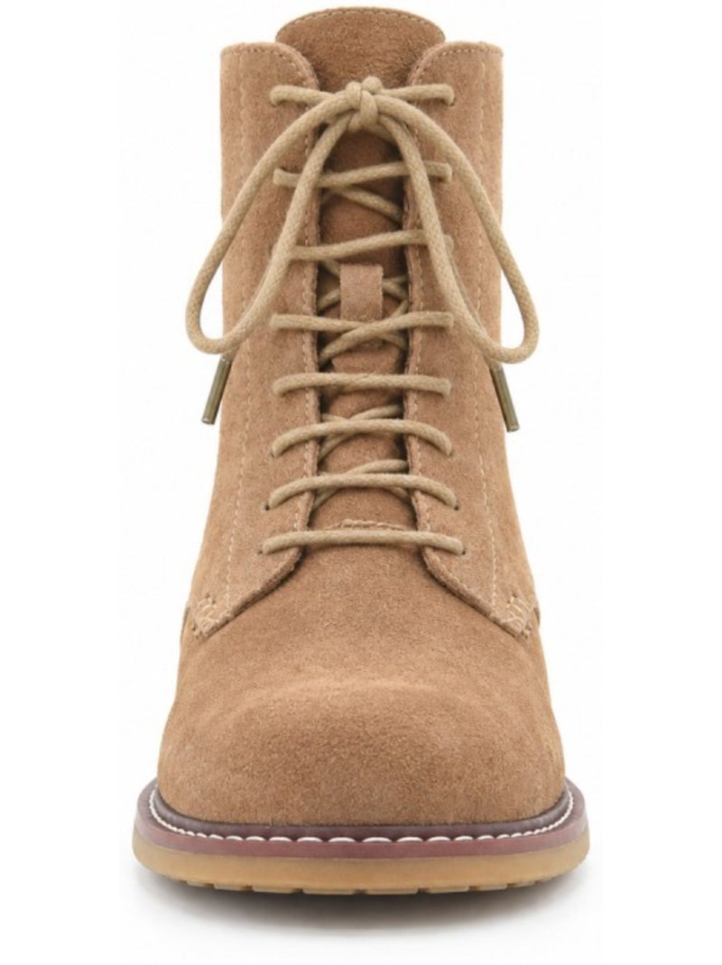 Botin casual cuero purapiel Marrón - Kiabi