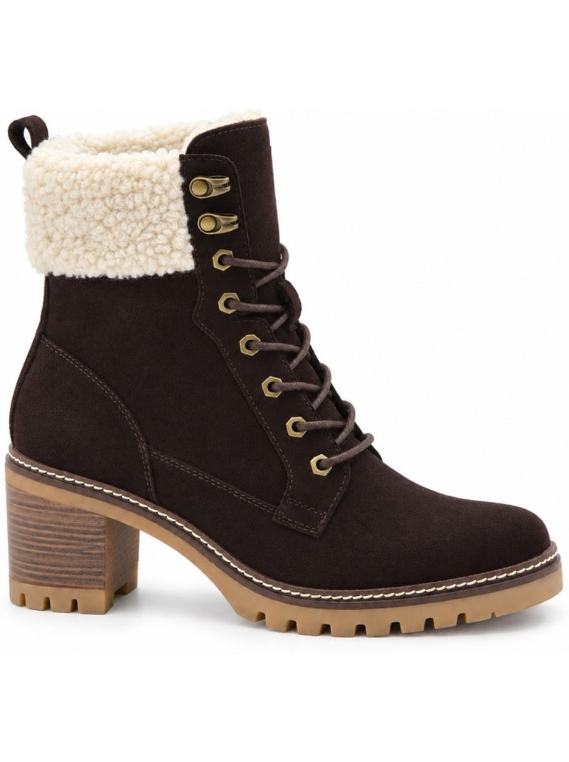 Botin casual cuero purapiel Marrón - Kiabi