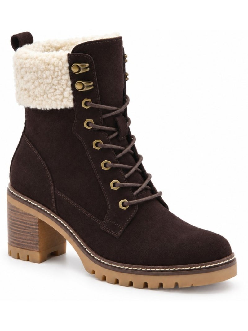 Botin casual cuero purapiel Marrón - Kiabi