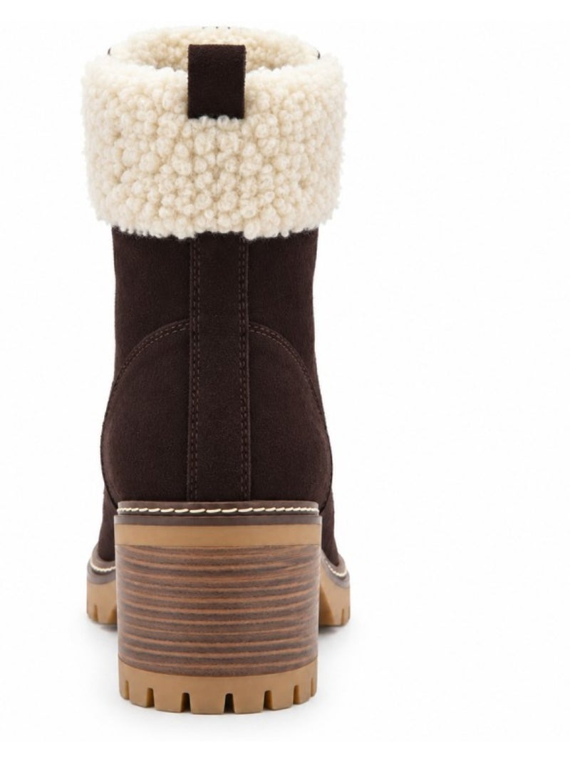 Botin casual cuero purapiel Marrón - Kiabi