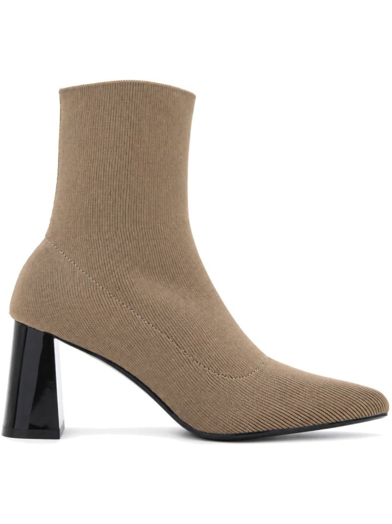 Botin casual cuero purapiel Marrón - Kiabi