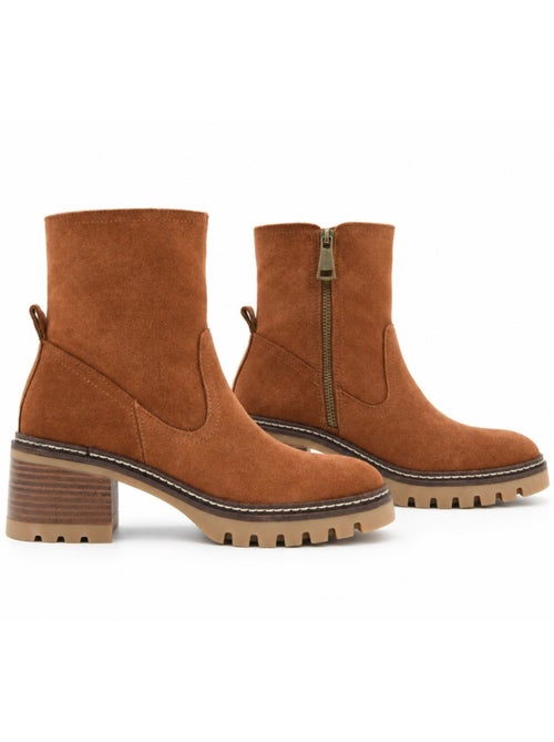 Botin casual cuero purapiel - Kiabi Botin casual cuero purapiel - Kiabi