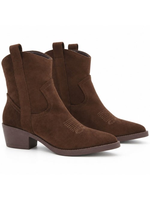 Botin casual cuero purapiel - Kiabi