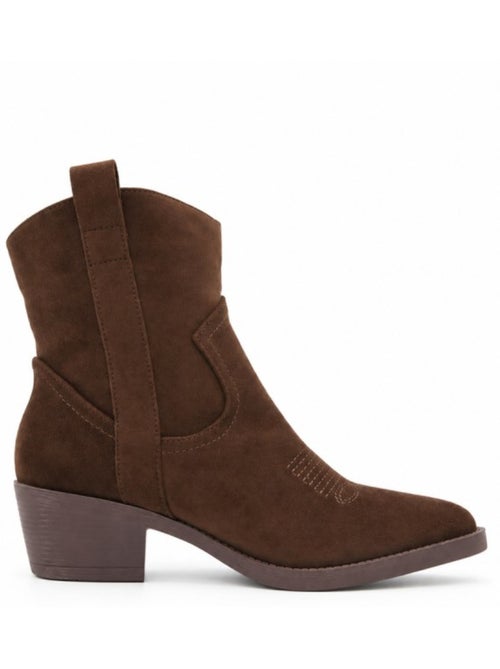 Botin casual cuero purapiel - Kiabi