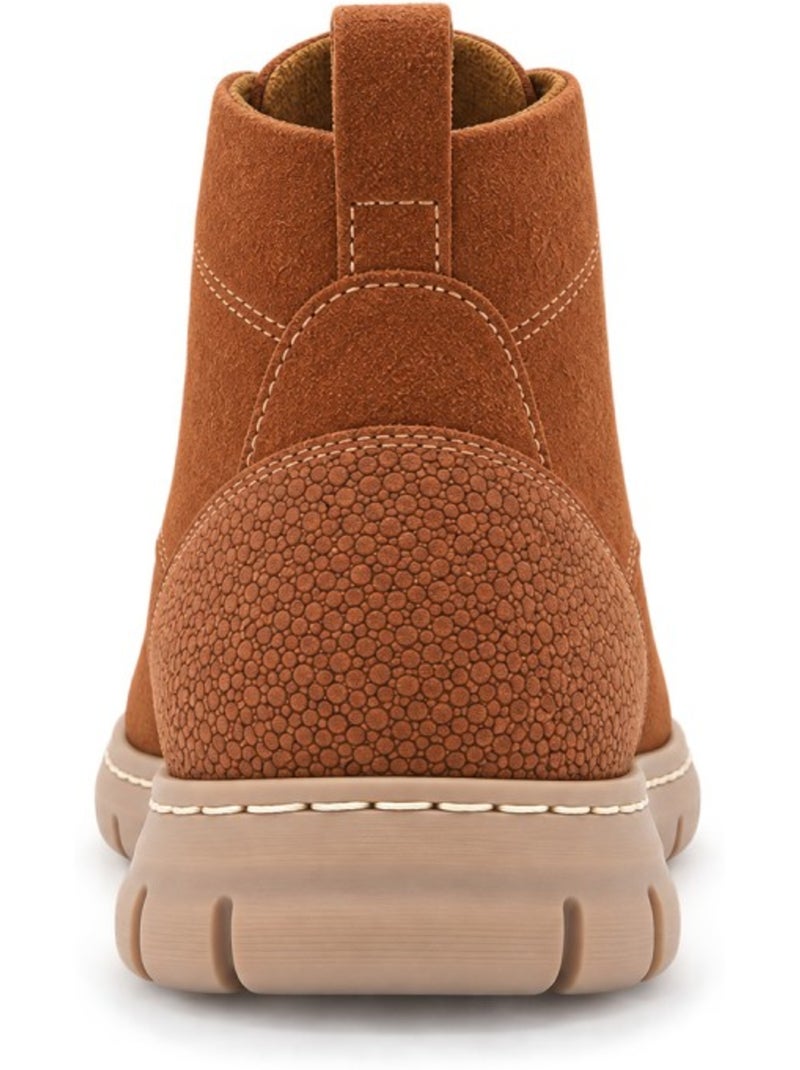 Botin casual cuero purapiel Marrón - Kiabi