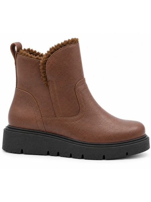 Botin casual cuero purapiel - Kiabi