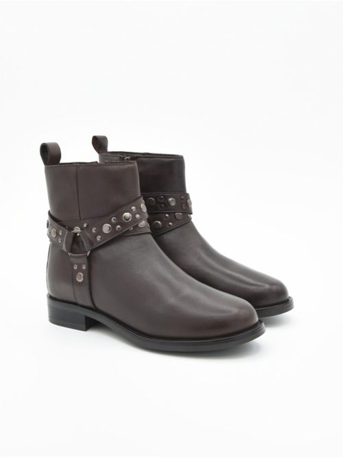 Botin Casual Cuero Purapiel - Kiabi