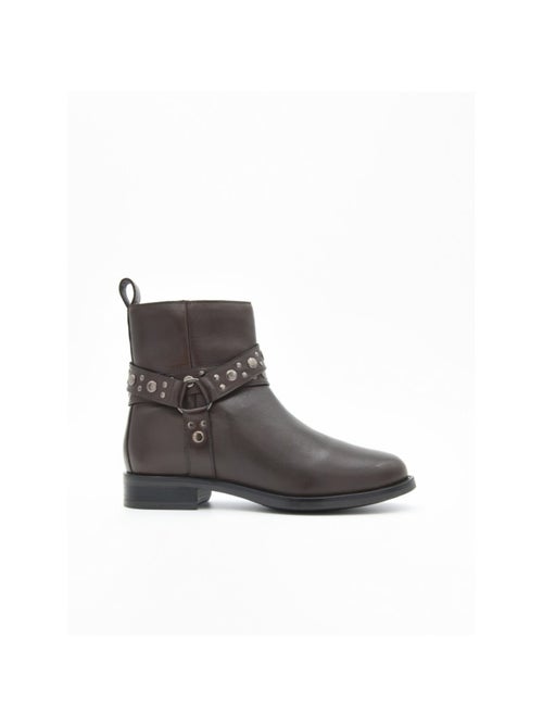 Botin Casual Cuero Purapiel - Kiabi