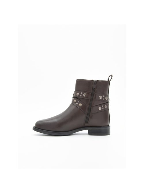 Botin Casual Cuero Purapiel - Kiabi