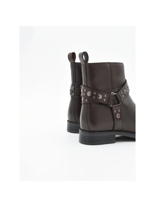 Botin Casual Cuero Purapiel - Kiabi