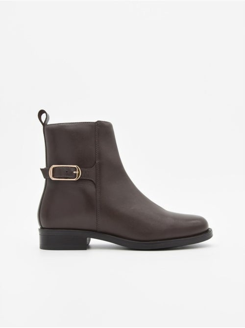 Botin Casual Cuero Purapiel - Kiabi