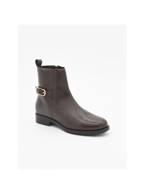 Botin Casual Cuero Purapiel - Kiabi