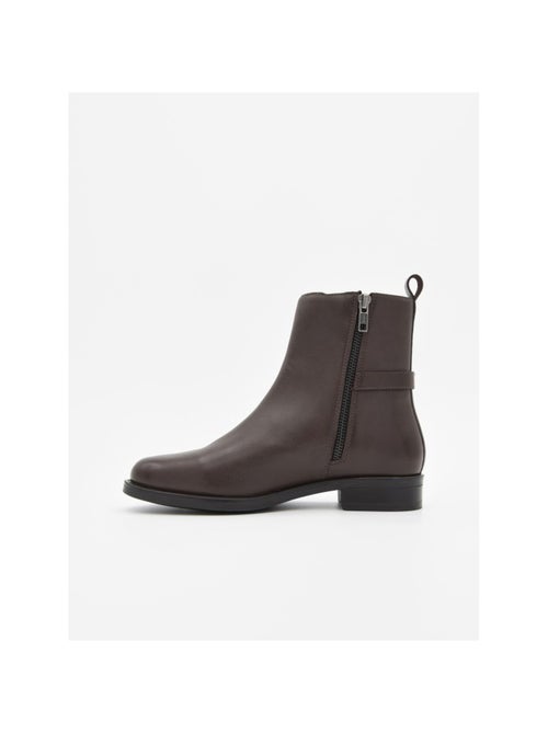 Botin Casual Cuero Purapiel - Kiabi