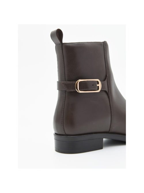 Botin Casual Cuero Purapiel - Kiabi