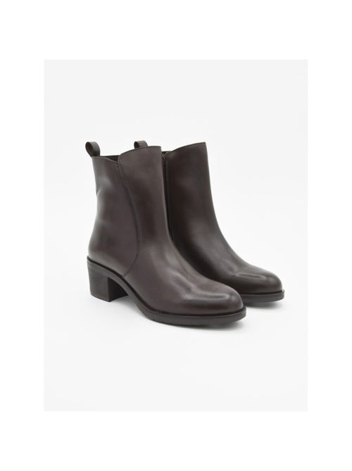 Botin Casual Cuero Purapiel - Kiabi