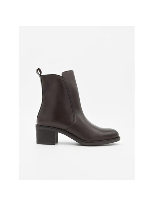 Botin Casual Cuero Purapiel - Kiabi