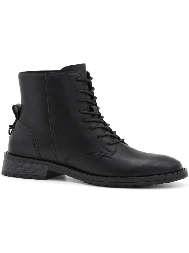 Botin casual cuero purapiel Negro - Kiabi