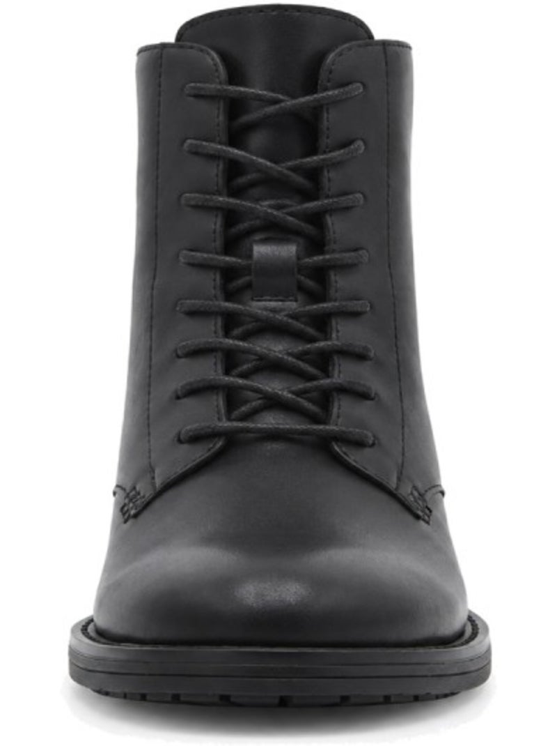 Botin casual cuero purapiel Negro - Kiabi