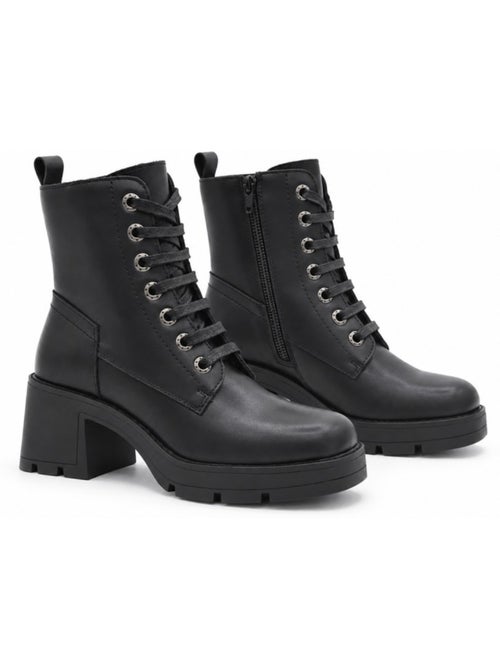 Botin casual cuero purapiel - Kiabi