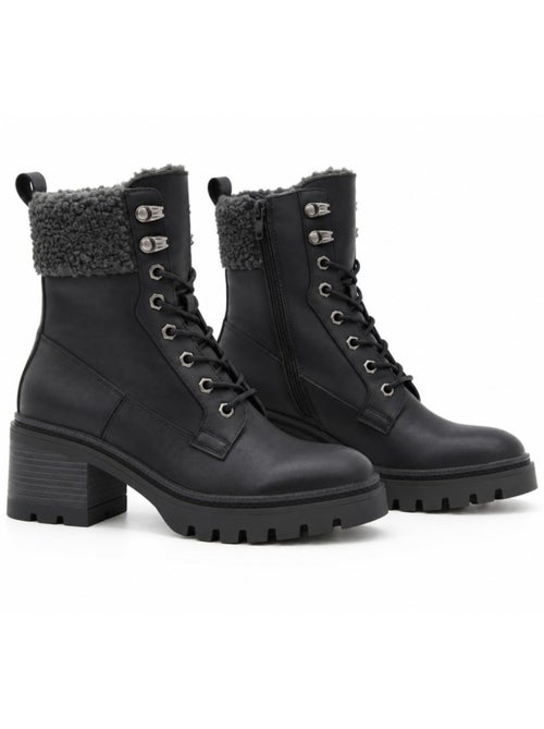 Botin casual cuero purapiel - Kiabi Botin casual cuero purapiel - Kiabi
