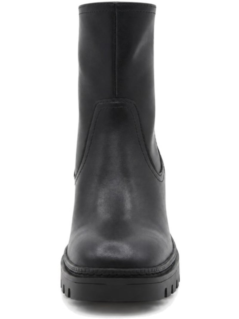 Botin casual cuero purapiel Negro - Kiabi