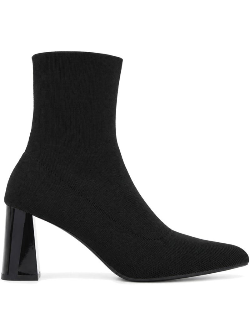 Botin casual cuero purapiel Negro - Kiabi