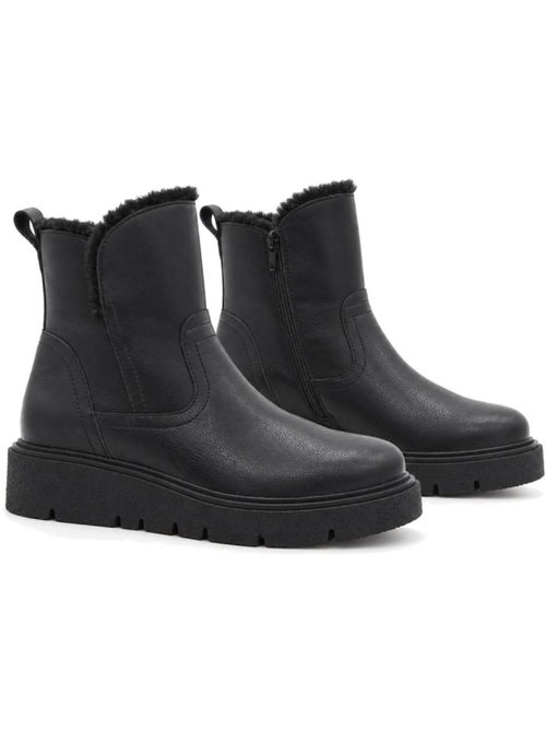Botin casual cuero purapiel - Kiabi Botin casual cuero purapiel - Kiabi