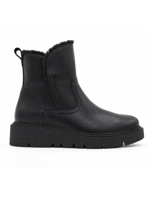 Botin casual cuero purapiel - Kiabi Botin casual cuero purapiel - Kiabi