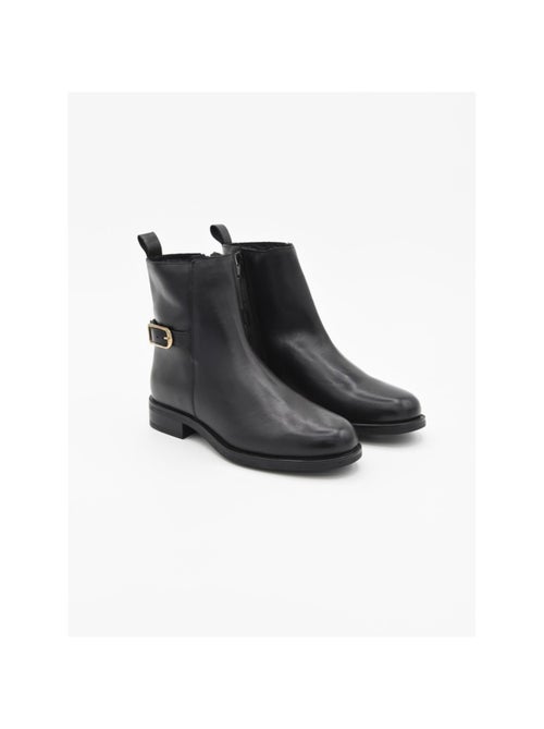 Botin Casual Cuero Purapiel - Kiabi
