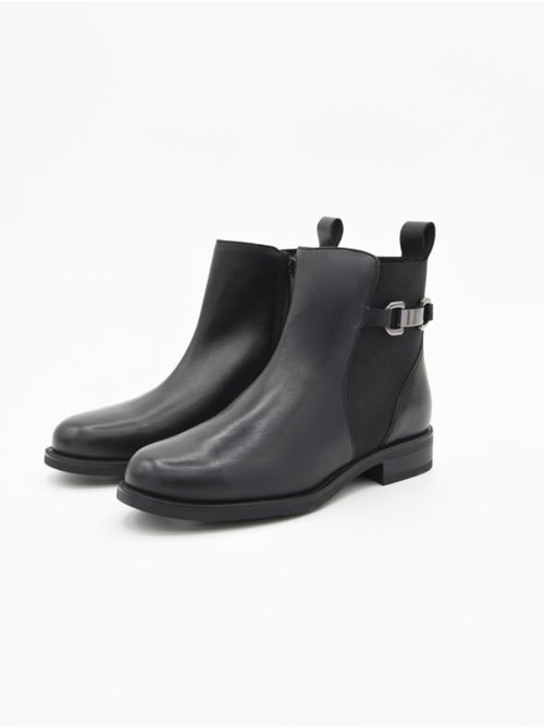 Botin Casual Cuero Purapiel - Kiabi