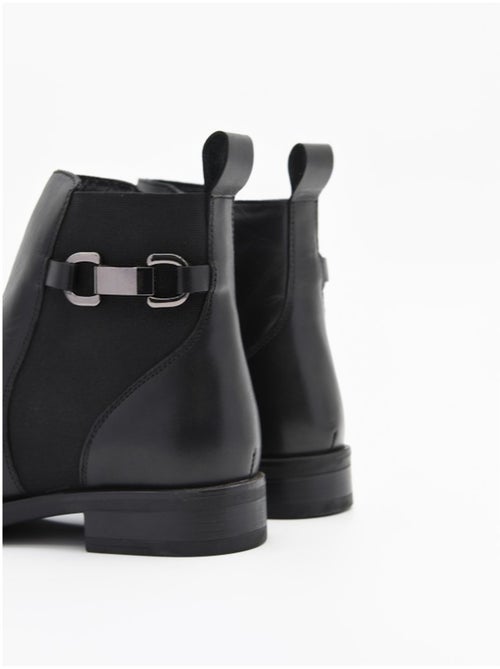 Botin Casual Cuero Purapiel - Kiabi