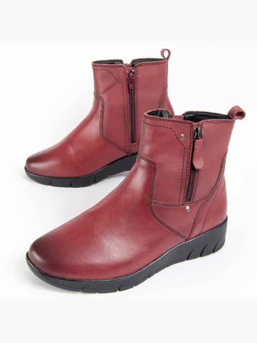 Botin Casual Cuero Purapiel - Kiabi